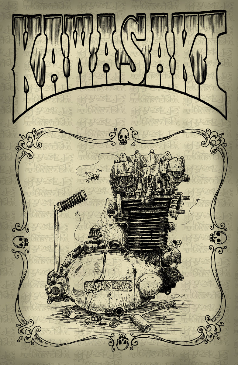 23 poster) KAWASAKI – Greasy Reaper