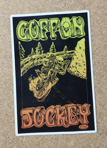 COFFIN JOCKEY decal (color)