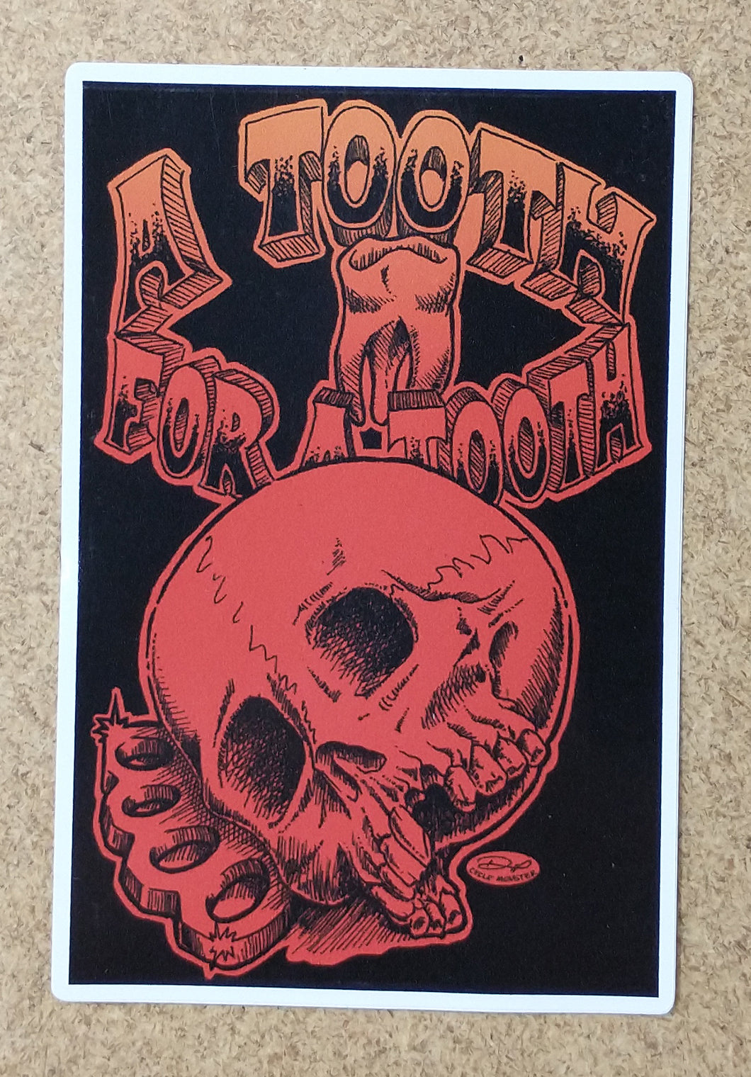 TOOTH FOR A TOOTH decal (color)