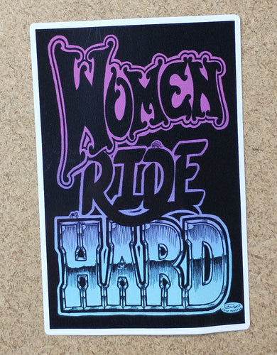 WOMEN RIDE HARD decal (color)